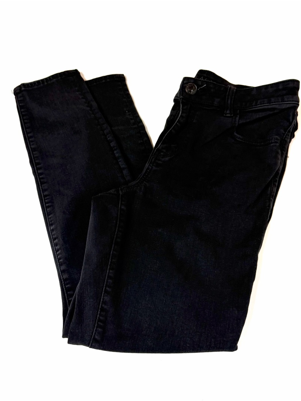 American Eagle Women’s Size 14 Jegging Jeans Black Denim Stretch #4326